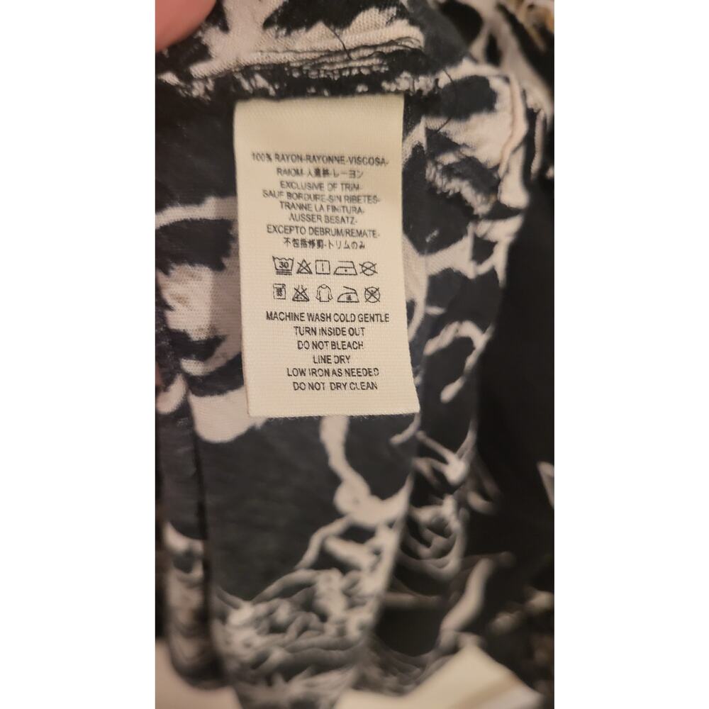 Free People Swing Out of it Black Floral Tunic Flowy Oversized dress sz Medium - Picture 9 of 11